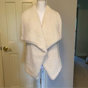 Super soft fleece draped vest